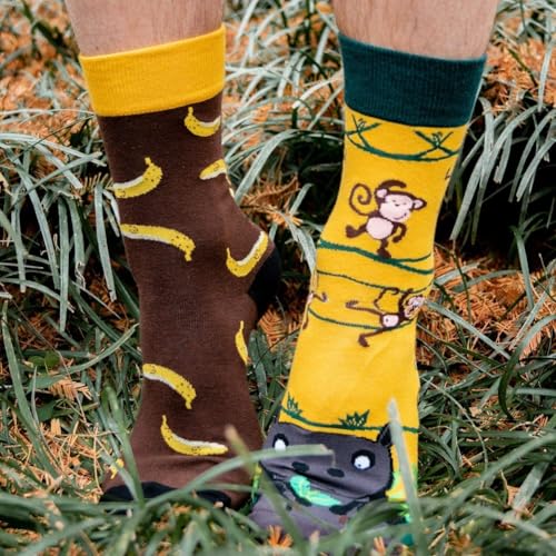 Calcetines divertidos de mujer con estampados de comida y animales 5
