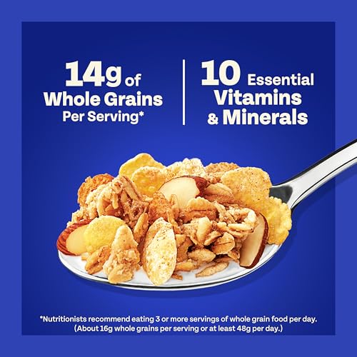 Image of Honey Bunches of Oats with Almonds Cereal, 2.25 oz Cereal Cups (Pack of 12) | Oat and Granola Clusters, Individual Cereal Cup, On-The-Go Breakfast