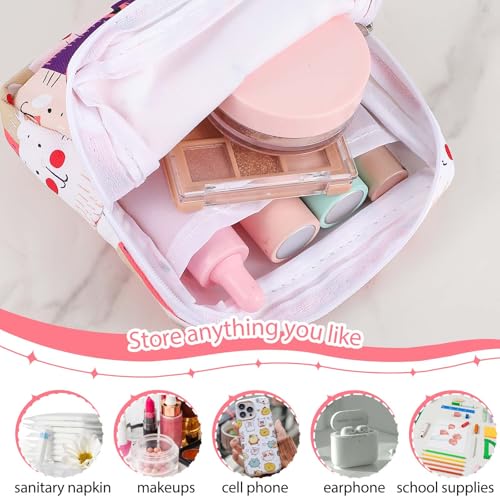 Image of 3 PCS Sanitary Pad Storage Bag Portable Period Bag for Teen Pads /Sanitary Napkins /Tampons, Sanitary Napkin Storage Bags First Period Gifts for School, Hygiene Bags Travel Containers (Pink,Grey, Blue)
