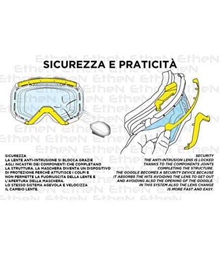 ETHEN Occhiali/Maschera da Motocross e Enduro, con...