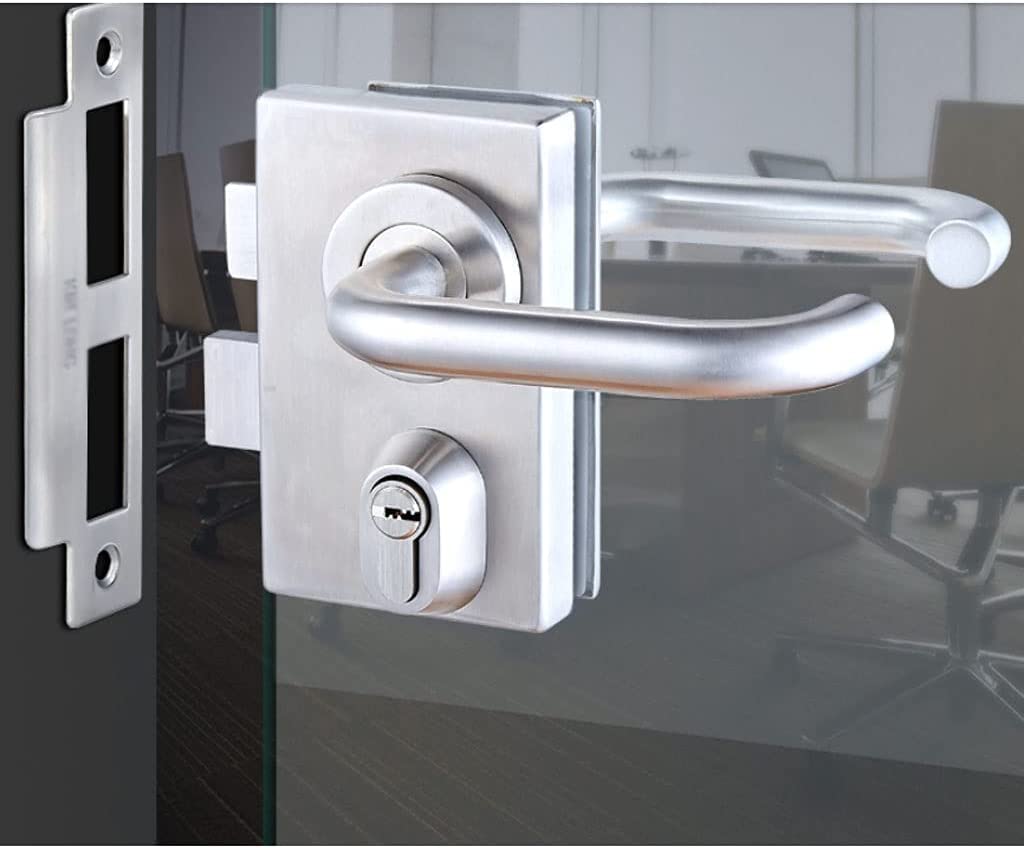 Manijas De Puerta De Aluminio Con Cerradura Y Llave
