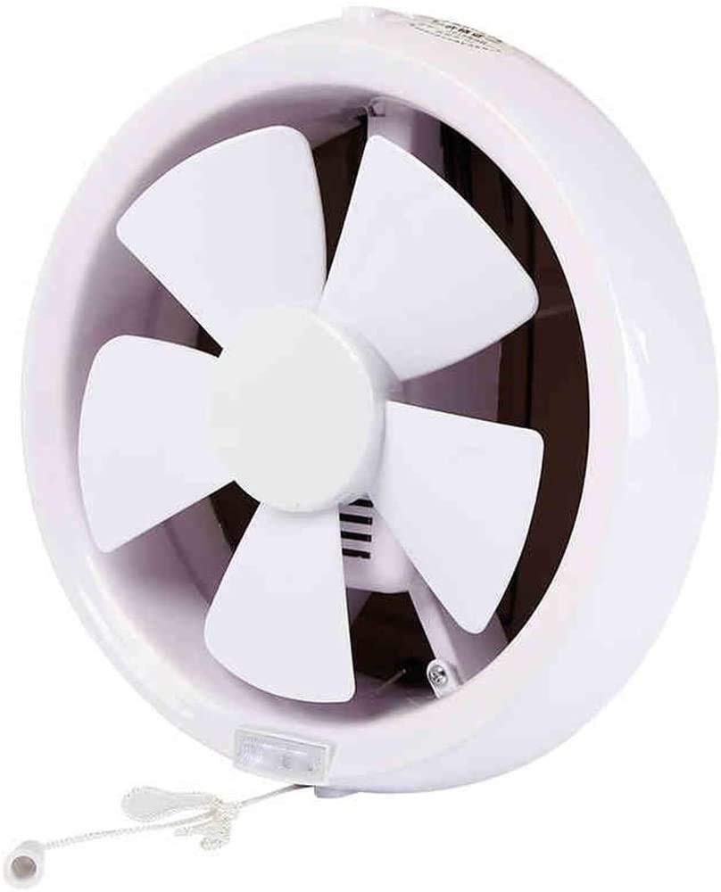 DEAVER Extractor Redondo del Cuarto de baño del Ventilador de ventilación del Tipo de Tubo de la Pared de Cristal del Negro de la lámpara de la Cocina del baño Redondo 6 Pulgadas