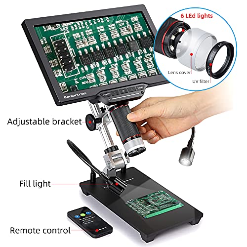 Soldering Microscope, 10.1-Inch Hdmi Digital Microscope Coin Microscope, Compatible With Windows/Os/Tv, Supports 1080P Video Record, Lcd Digital Microscope For Adults With Station, 32Gb Tf Card #TOP1