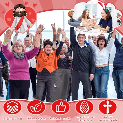 Figurines Jésus et bracelets en caoutchouc Bememo pour jeu de cachette église