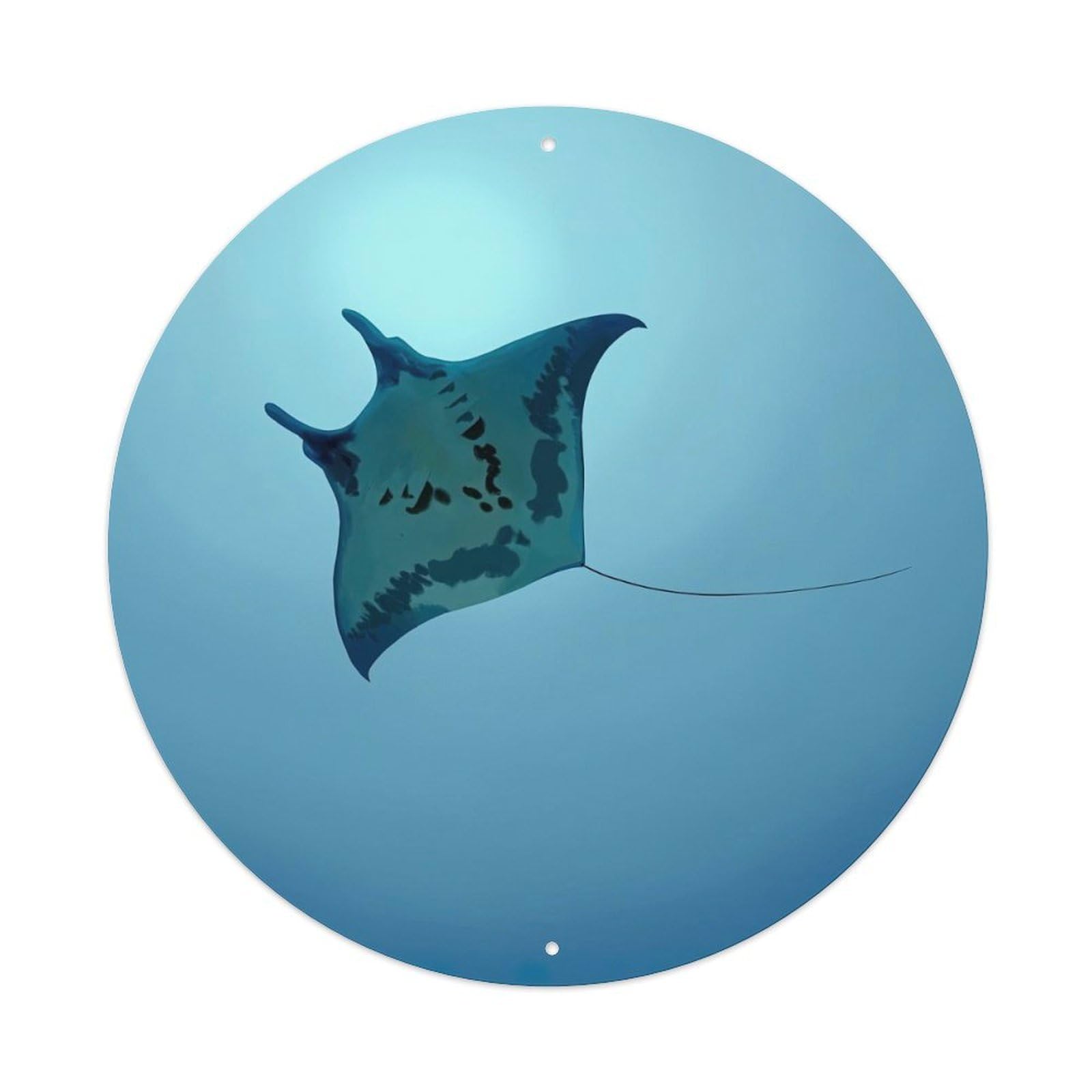 Manta Ray Marine Life Underwater Ocean Wildlife Metal Tin Sign