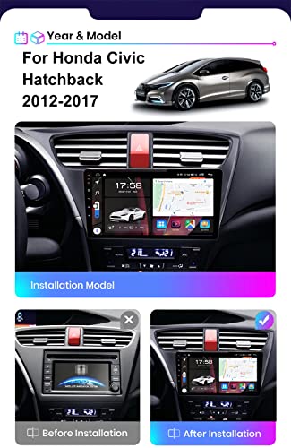 Autoradio double Din 9 pouces haut de gamme pour Honda Civic FK FB
