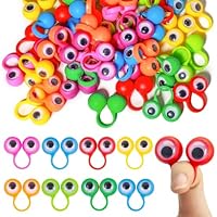 Felly 100PCS Augen Finger Spielzeug, Farbe Eye Ring Fingerpuppen Haben Spielen für Kinder, Pädagogisches Fingerspielzeug, Glubschaugen Parteibevorzugung, Party Taschen für Kindergeburtstags Halloween