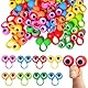 Felly 100PCS Augen Finger Spielzeug, Farbe Eye Ring Fingerpuppen Haben Spielen für Kinder, Pädagogisches Fingerspielzeug, Glubschaugen Parteibevorzugung, Party Taschen für Kindergeburtstags Halloween