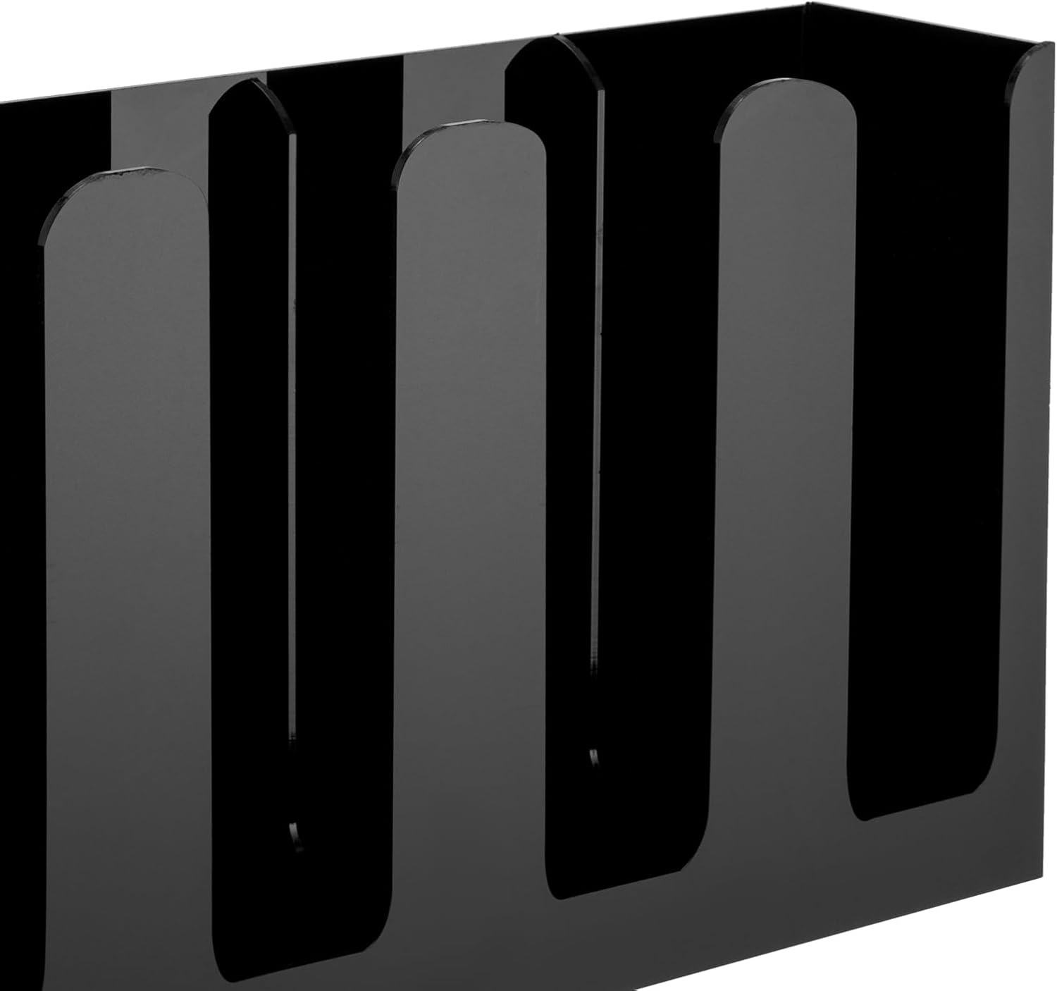 Gdrasuya10 Cup Lid Organizer Acrylic Sauce Cup Dispenser 4 Compartments Countertop Sauce Cups and Lids Organizer Storage Holder Restaurant Supplies for Party Kitchen (Black)