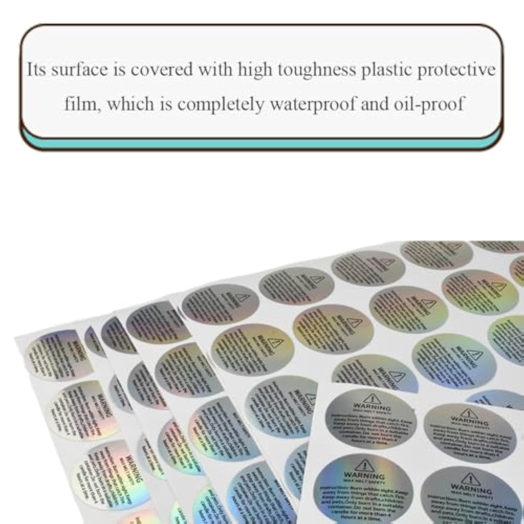240pcs Holographic Candle Labels for DIY Candle Making