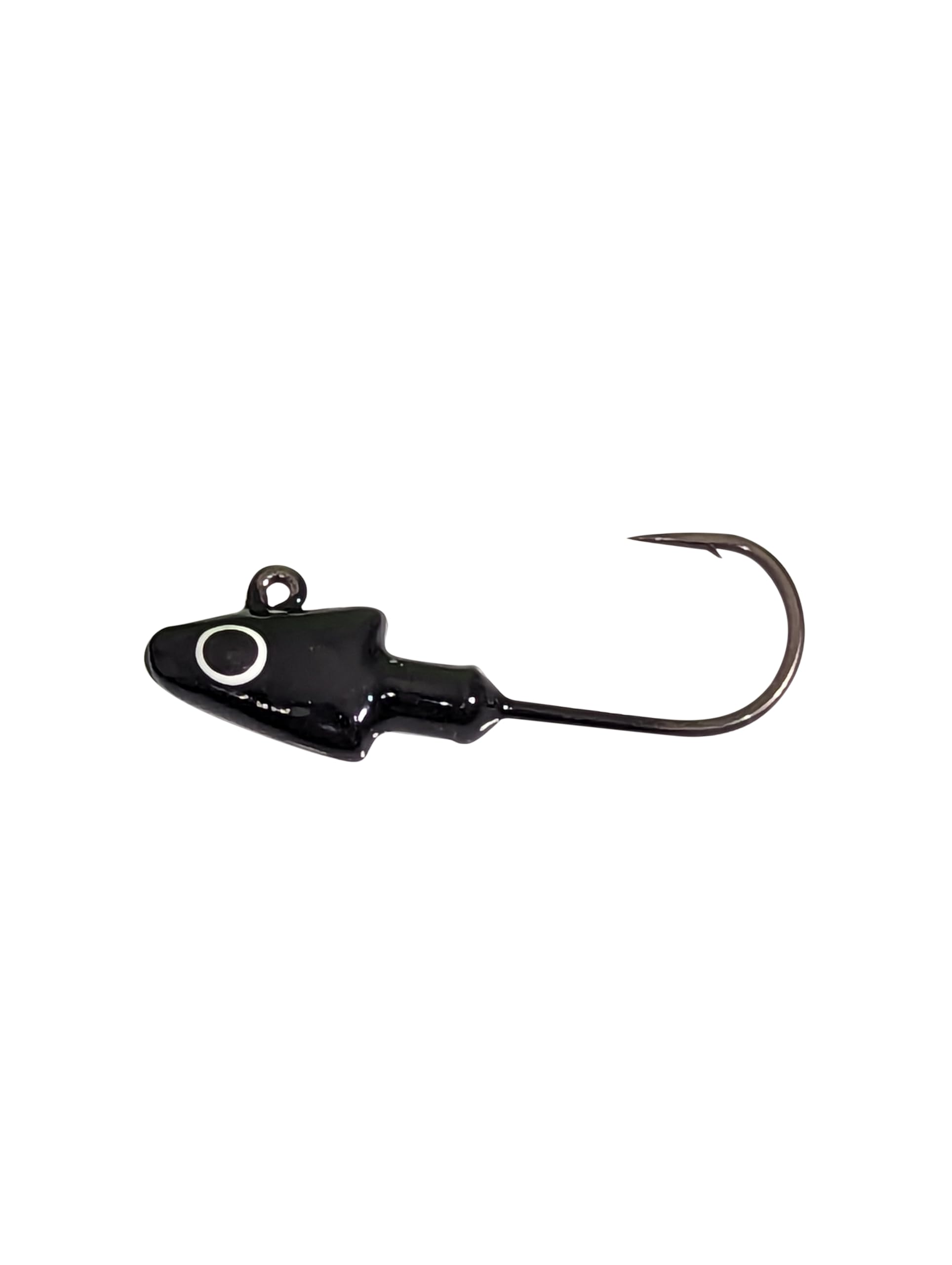 FastFish 1/8 oz 50 x Fast Minnow Fishing jig Heads (Black), Silver