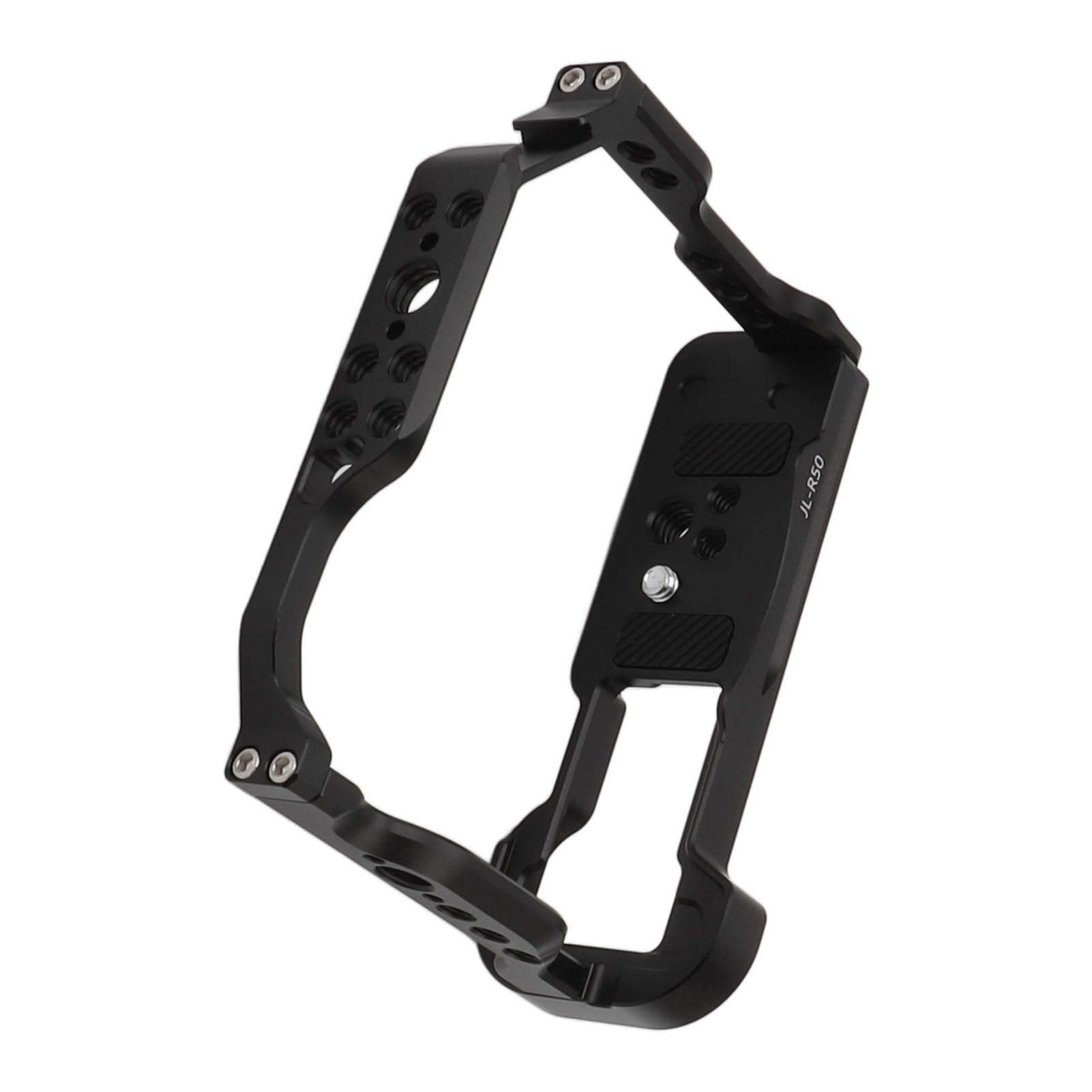Cryfokt Gabbia Estensione Fotocamera, Supporto Video con Fori Vite 1/4 3/8 in Lega di Alluminio, Attacco Treppiede a Sgancio Rapido, Slitta Fredda, Leggero, for R50