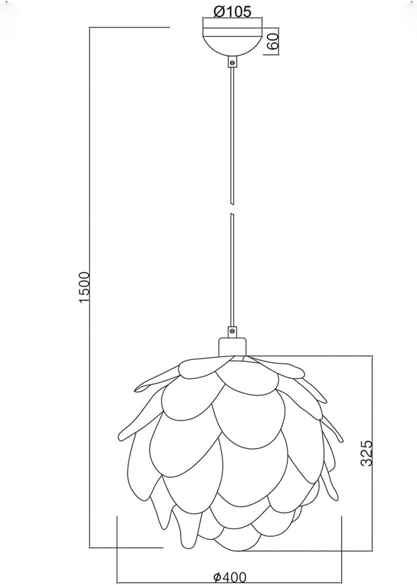 Technical diagram for RL LIVE YOUR LIGHT R30401069 Clover Suspension Lamp чогулуш