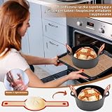 20 cm kosz do fermentacji, banneton z lamówką do chleba, mata silikonowa i