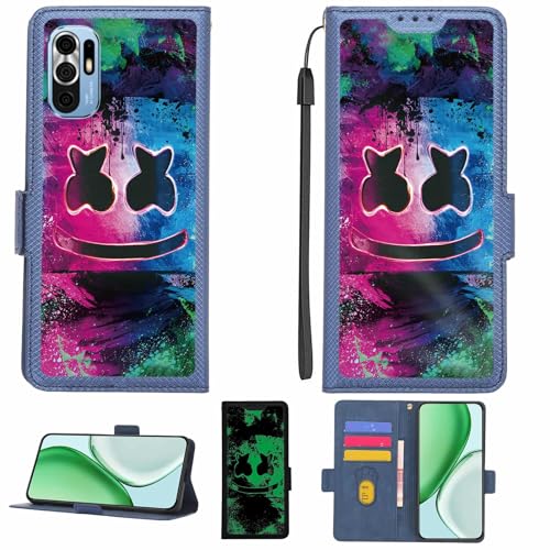 Aroepurt Case Compatible for Qoobex QPHONE 2022 Phone Case Flip Cover [with Tempered Glass Screen Protector][RFID Blocking][Luminous Effect] LPT-BQ