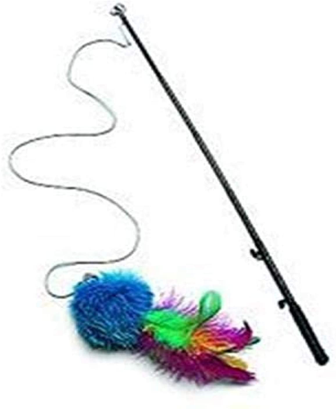 Ethical Pet Spot Mini Teaser Wand Colorful Interactive Cat Toy - Pack of 10