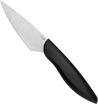 Kershaw 3.5 Paring Kitchen Knife, Black Design, 3.5 Inch Stainless Steel Plain Edge Blade, Polypropylene Handle, Includes Sheath, Paring Knife for Herbs, Fruit, Vegetables and More