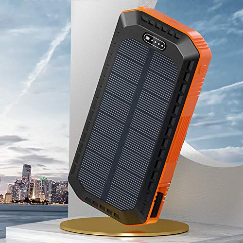 Solar Powerbank 20000mAh, Externer AKKU Für Smartphone Und Tablet, Mit Integrierter Taschenlampe, Optimal Geeignet Für Outdoor, Für iPhone,