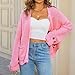 HGps8w Split Side Cardigan Sweaters for Women Loose Long Sleeve Button Down Trendy Casual Fall 2025 Knitted Outerwear Jackets