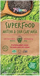 7th Heaven Superfood Matcha and Chia Clay Natural Anti-oxidant Beauty Face Mask to Moisturise Skin