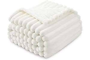 Fleece Fluffy White Throw Blanket Queen Size