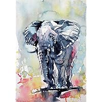 Amazon | Diyデジタル絵画 カラフルな象 数字キット手描きの油絵