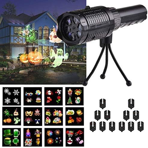 Christmas Projector Lights, LED Projection Light with 12 Pattern, Outdoor/Indoor Holiday Projector Light for Christmas, Halloween, Birthday Party (S)