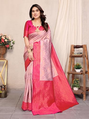 Image of Avantika Fashion Women's Kanjivaram Style Soft Silk Banarasi Sarees With Blouse Piece For Women