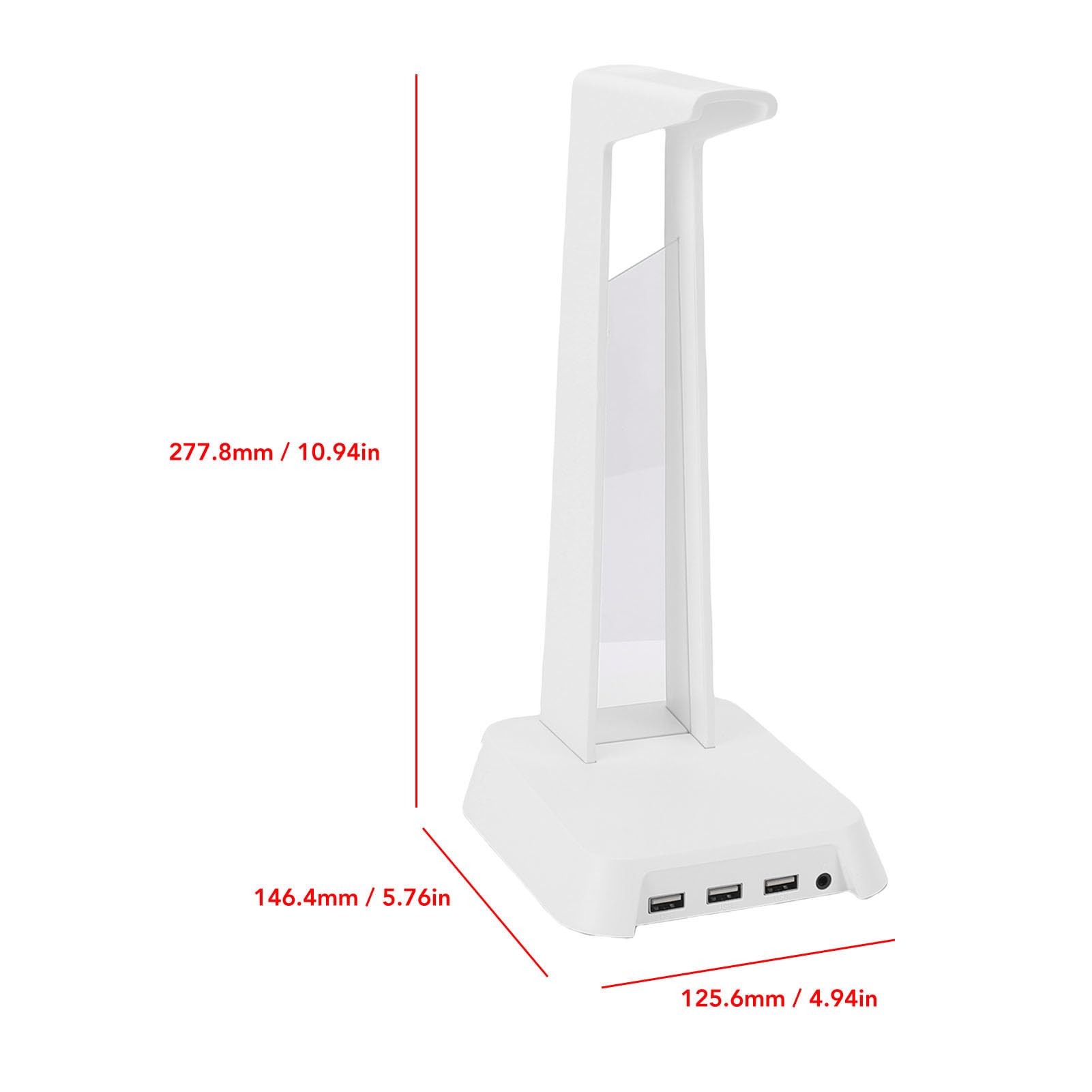 Supporto per Cuffie da Gaming USB con Luce RGB, per Videogiocatori (WHITE)