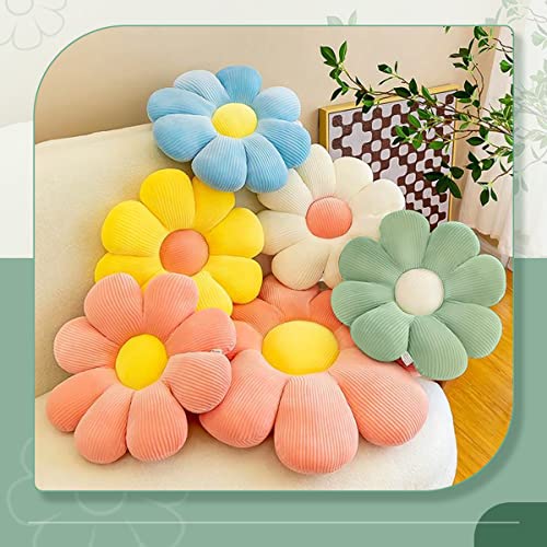Ostepdecor Yellow Flower Shaped Pillows, 15.7 Inch Flower Floor Pillow Cushions, Home Decorative Seating Cushion, Cute Room Decor & Soft Flower Throw Pillow For Office Bedroom Sofa Chair #TOP1