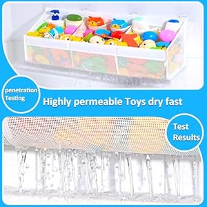 KPH has improved the bath toy holder experience, with the bathtub toy storage adding 6 pockets and a super breathable mesh bath toy storage that dries quickly, bath toy organizer, Easy to use KPH has improved the bath toy holder experience with the bathtub toy storage adding 6 pockets and a super breathable mesh bath toy storage that dries quickly bath toy organizer Easy to use