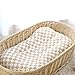 DILIMI Baby Lounger Covers, 2 Pack Muslin Newborn Lounger Cover, Soft Comfortable Removable Infant Pillow Slipcover for Girl and Boy, Beige & Brown Checkered (Lounger not Included)