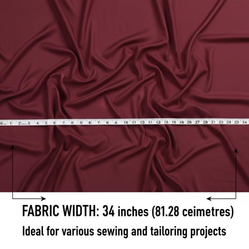 Image of Premium Plain Cotton Costume Lining Dress Fabric 34 inch Wide, Best Material - Onion Pink Color - 3 Meter Pack