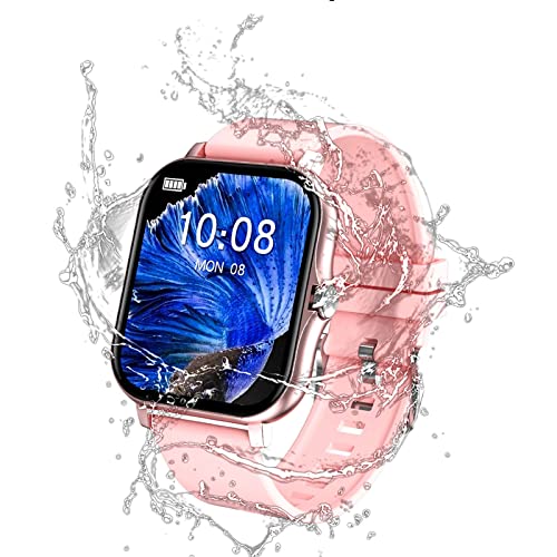 Na# Multifunctional Bluetooth Talk Casual Smart Watch 1.7Inch Ips Full-Touch-Screen Metal Case Customize Interface Health Monitoring Remote Take Photo Ip67, For Outdoor Sports Smartwatch (Black) #TOP3
