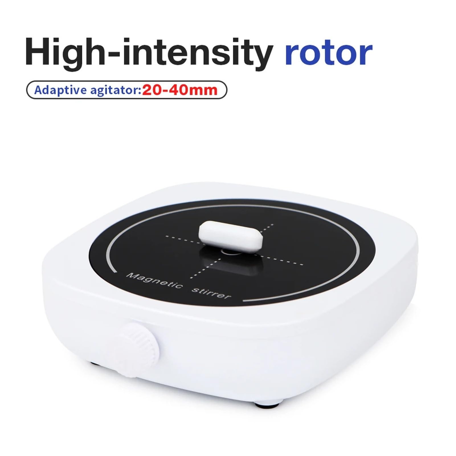 Agitateur Magnétique Agitateur magnétique de laboratoire 1 L, mini agitateur portable avec barreau d'agitation, 600 à 4000 tr/min(110V US)