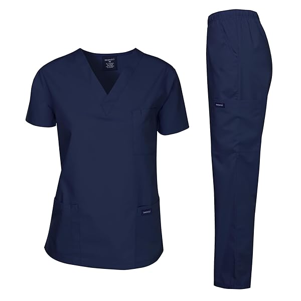 Amazon.com: Dagacci Medical Uniform Womens and Mens Scrub Set Unisex Medical Scrub Shirt Top and Pant, Navy, X-Large,: Medical Scrubs Apparel Sets: Clothing, Shoes & Jewelry