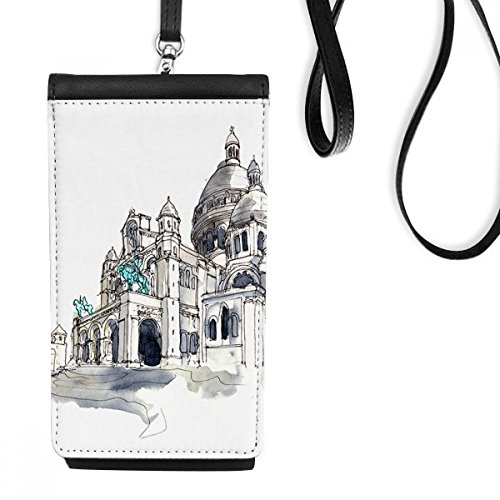 Cadeau souvenir de Paris avec ce sac téléphone Sacré-Coeur en cuir végan