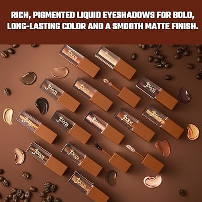 Juvia's Place Coffee Shop Liquid Eyeshadow - Cream Puffs - Matte Finish for Rich, Long-Lasting Color, Waterproof, and Smooth Texture - Buildable and Vibrant - Ideal for All Skin Tones, 0.16 fl oz