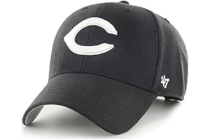 '47 MLB Black White Team Color Primary Logo MVP Adjustable Structure Hat