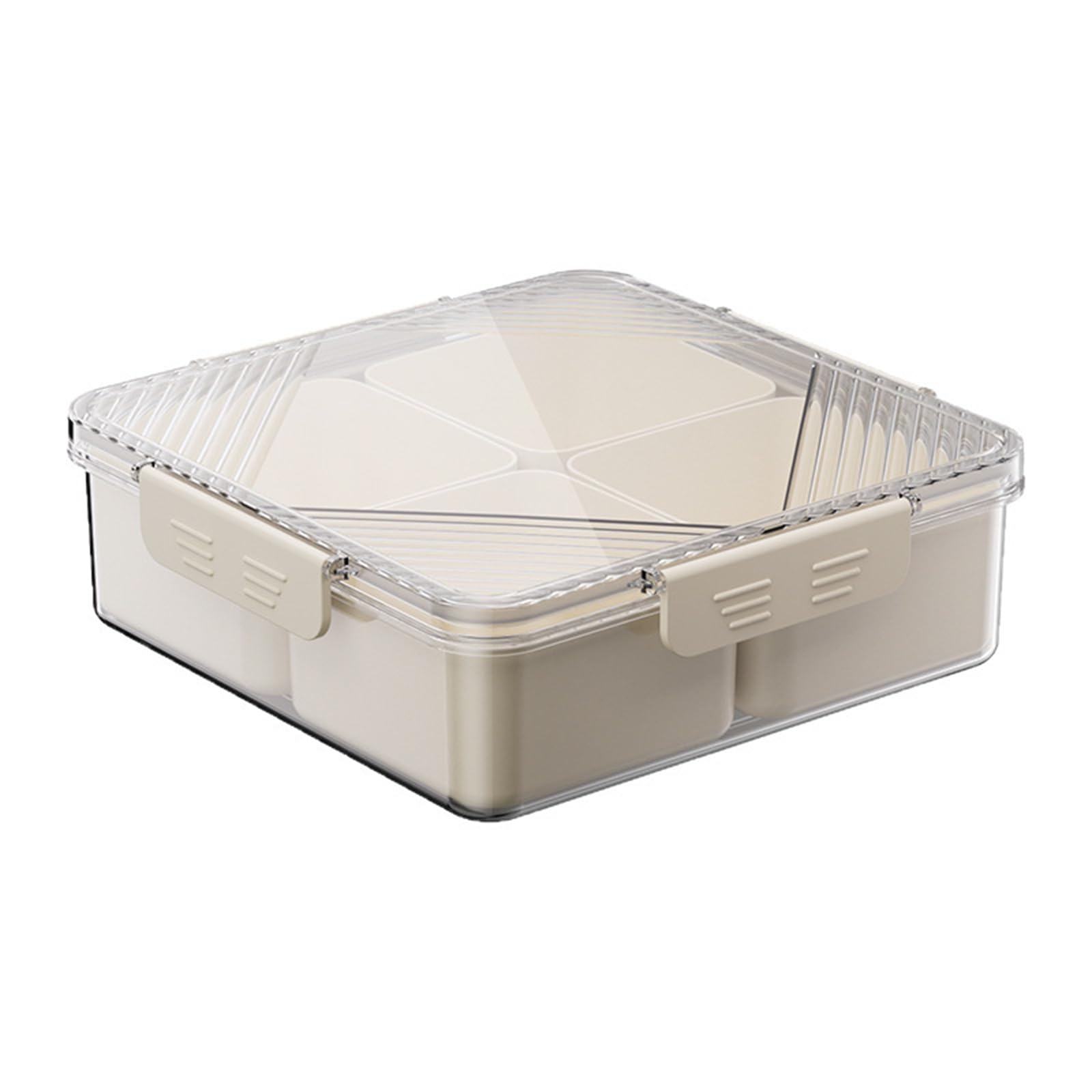 Kalttoy White Modern Multi Compartment Candy For Coffee Table Snacks Serving Tray For Home And Party Use Multi Compartment Tray