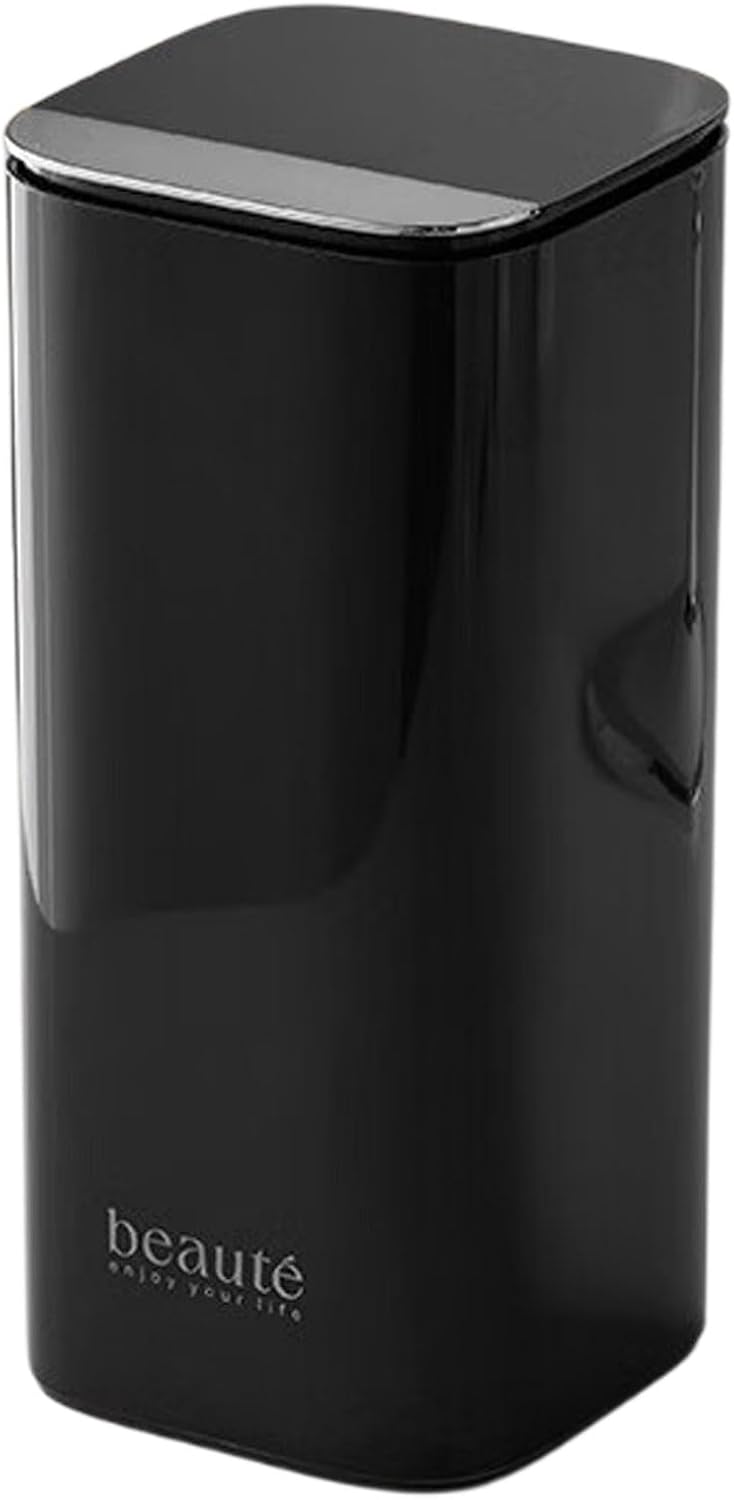 Automatic Rising Makeup Brush Organizers with Lid and 4 Compartments for Efficient Storage and Quick Access