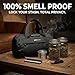 SafeDelux Smell Proof Bag with Combination Lock, Odorless Activated Carbon Fiber Smell Proof Container, Portable Stash Box for Travel, Home, Office & Gifts (Black1)