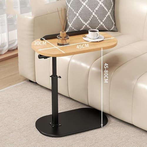 Mesa auxiliar en C ajustable con bandeja abatible inclinable y base giratoria 2