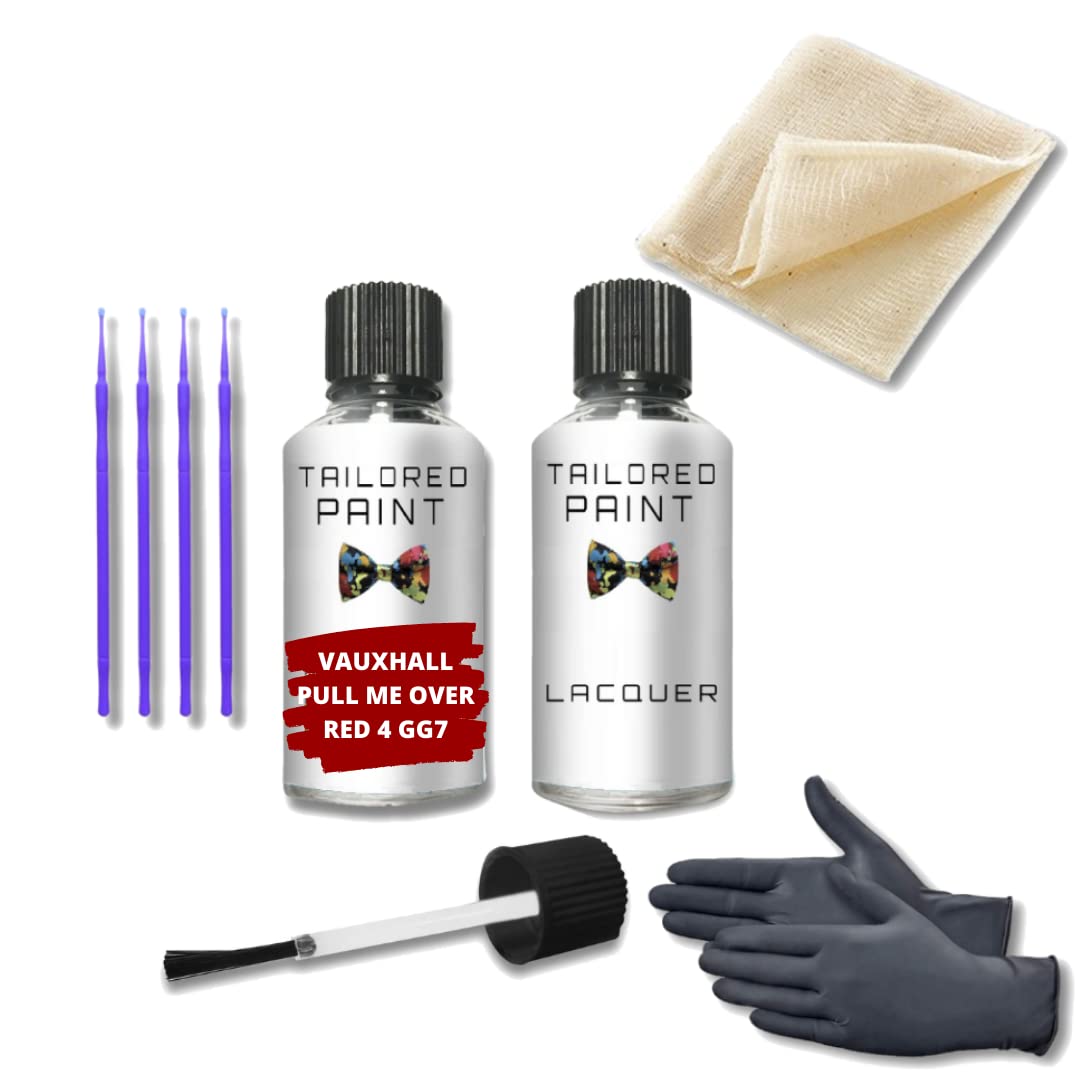 For Astra GTC 2011-2016 Touch Up Paint Repair Kit Scratch Stone Chip Fix Pull Me Over Red 4 GG7 (Touch Up + Lacquer)