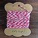 Produktbild LLAAIT 10 Yards/Spool Doppel Farbe 8Ply Bäcker Schnur String Baumwolle Cords Seil für Handgemachte DIY Geschenkverpackung Wohnkultur, No.4-Hot Pink Weiß