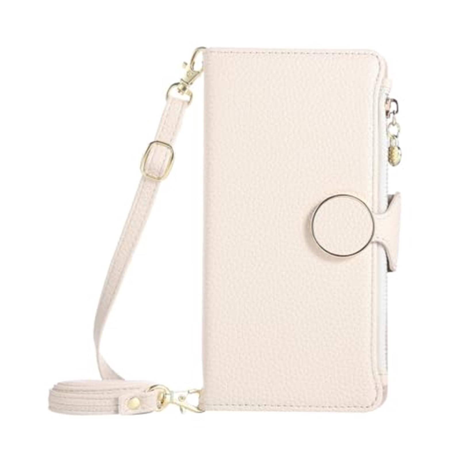 Générique Etui do iPhone'a 17 Pro Max / 17 Pro/17 Air/17, portfel z zamkiem błyskawicznym z regulowanym paskiem na ramię (brązowe, 17 Pro Max)
