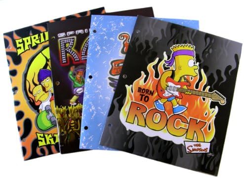 The Simpsons portfolio folders- Simpsons stationary supplies (2pcs)