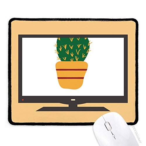 Alfombrilla de ratón estable de goma con diseño de cactus para jornadas de estudio cómodas