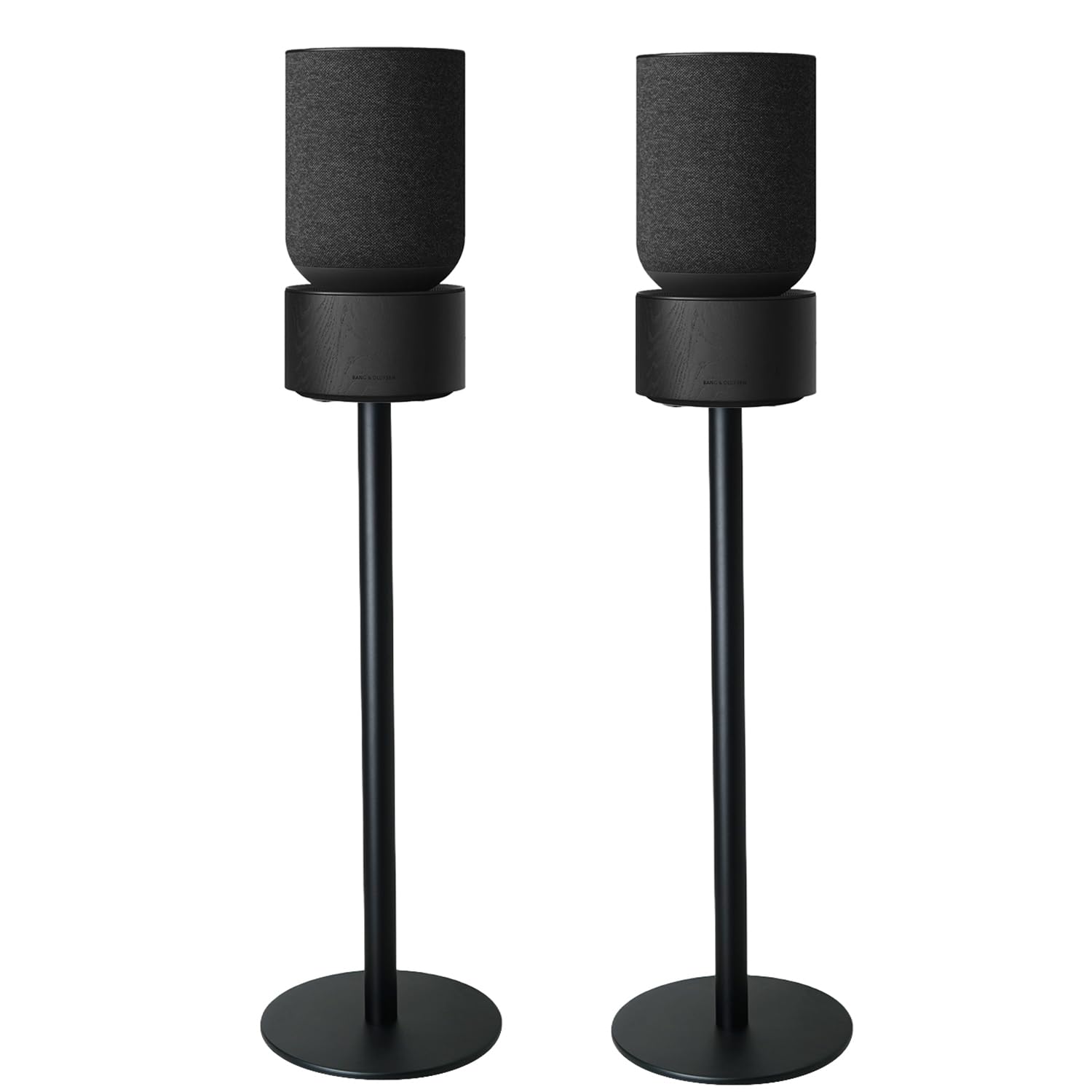 Supporto da pavimento per diffusori Compatibile con Bang&Olufsen Beosound Balance Sound System, materiale in lega di alluminio, cavo di alimentazione integrato-Portata 200 kg (Nera Coppia)