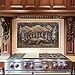 Tempered Glass Backsplash, Mountain Scene Kitchen Backsplash, Glass Backsplash Behind Stove, Peel and Stick Kitchen Backsplash, Easy to Clean Back Splashes for Kitchen